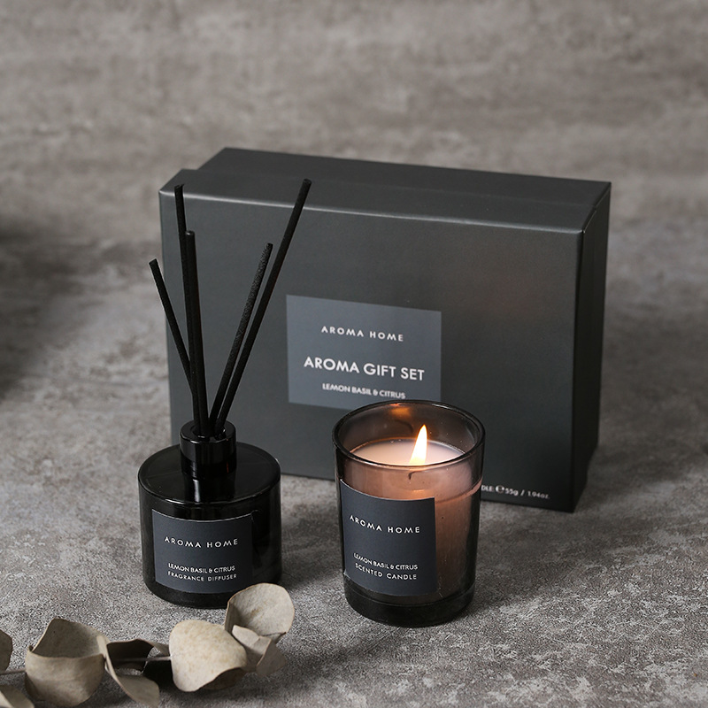 Scented Candle Set - 2 قطعة مجموعة صناديق الهدايا الروائح