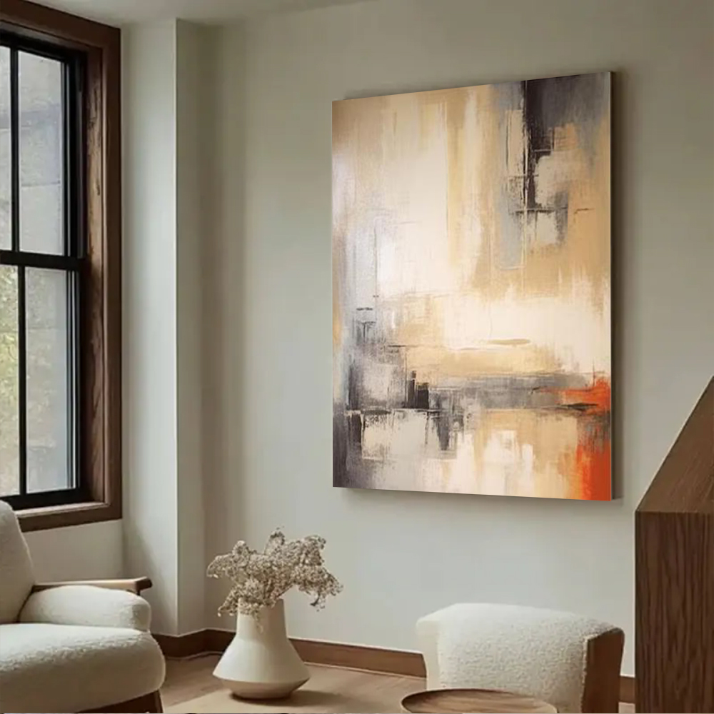 Home Decor Free Images - لوحة زيتية تجريدية مصنوعة يدويًا بنسبة