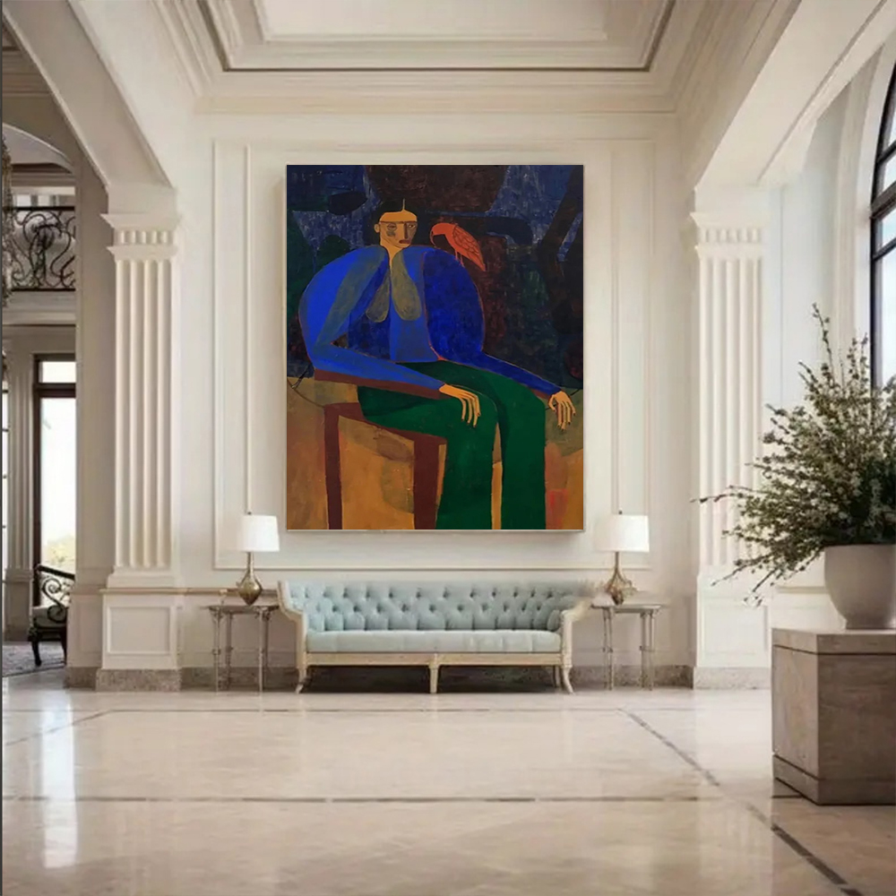 Home Decor Free Images - لوحة زيتية تجريدية مرسومة يدويًا 100%