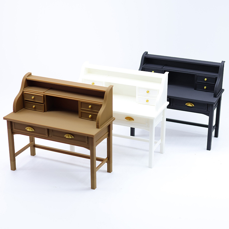 Home Decor Furniture - 1/12 دمية مقلد مكتب كتابة نموذج