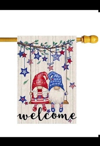 Home Decor Usa - علم ترحيبي على شكل شجرة مع