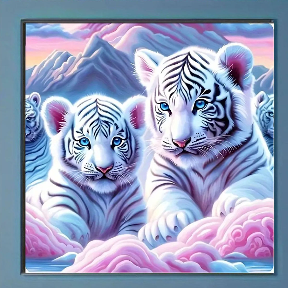 Home Decor Diy Ideas - مجموعة طلاء الماس Tiger 5D، مجموعة