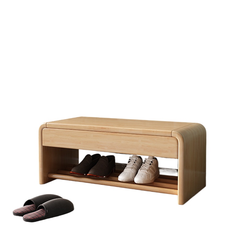 Muji Home Storage - مقعد أحذية خشبي للمدخل المنزلي مع