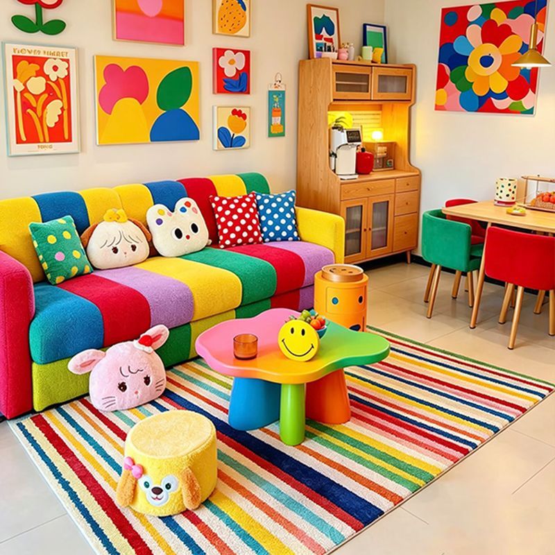 Home Decor Dopamine - سجادة غرفة معيشة بألوان الدوبامين، سجادة