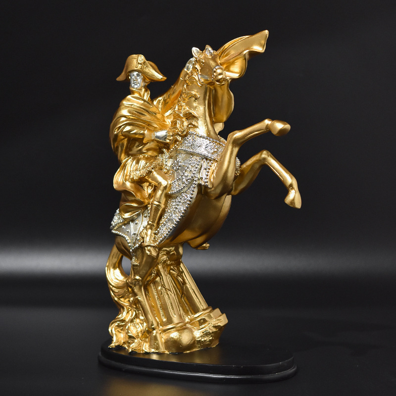 Home Decor Medieval - تمثال فارس نابليون يركب حصاناً، تمثال