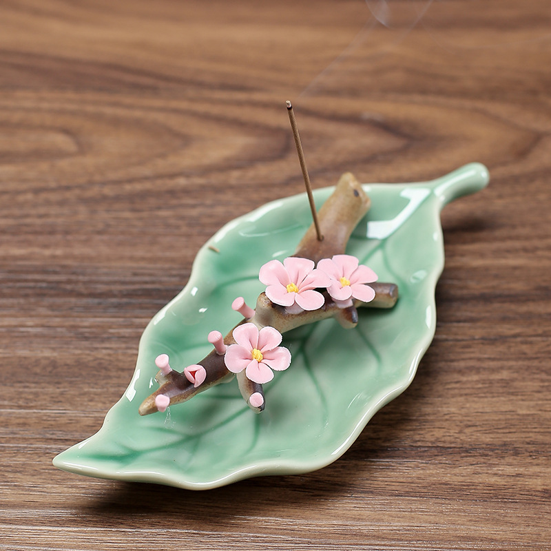 Home Decor Zen Style - مبخرة زهر الخوخ المصنوعة يدويًا على