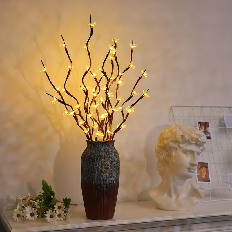 Home Decor Outdoor - 1/2 قطعة إضاءة على شكل فروع
