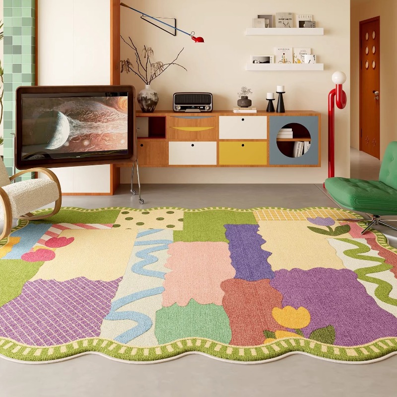 Home Decor Dopamine - سجادة غرفة معيشة بتصميم دوبامين تجريدي،