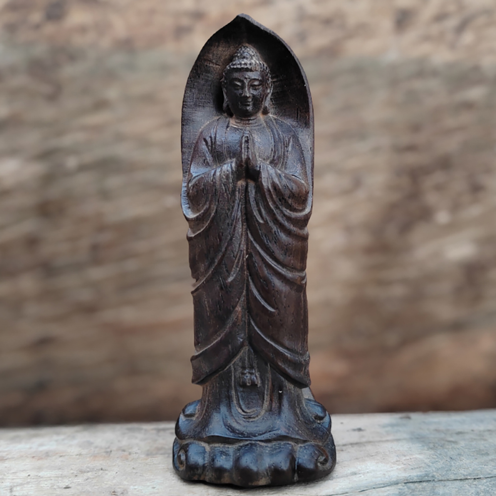 Home Decor Zen Style - تمثال بوذا الخشبي الزخرفي على طراز