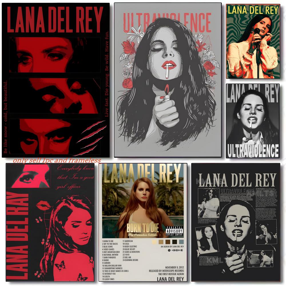 Home Decor Usa - ملصق مغني أمريكي مشهور L-Lana Del