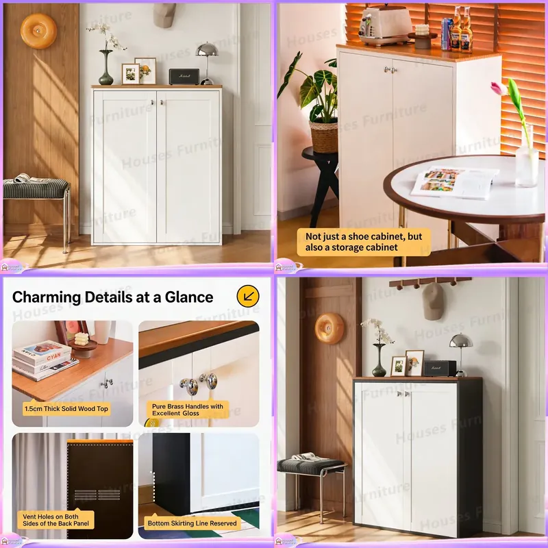 Home Decor Furniture - خزانة أحذية عصرية متعددة الوظائف مع