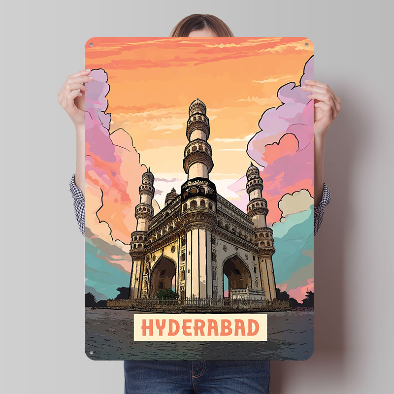 Home Decor Hyderabad - لافتة حائط معدنية مخصصة بتصميم عتيق