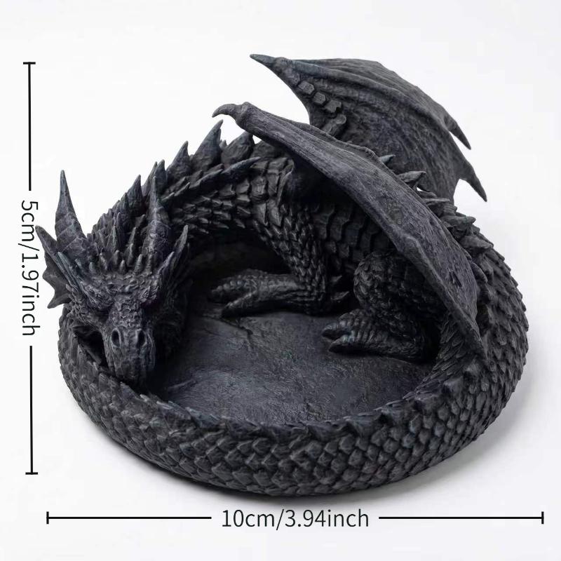 Ceramic Trinket Dish - صينية تنين إبداعية بتصميم قوطي ثلاثي