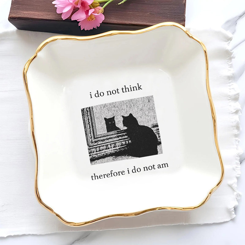 Ceramic Trinket Dish - 1 قطعة طبق خاتم زفاف بتصميمات