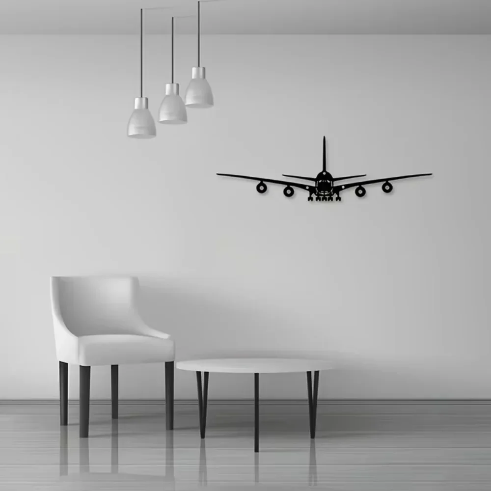 Home Decor Enthusiast - لوحة جدارية معدنية على شكل طائرة