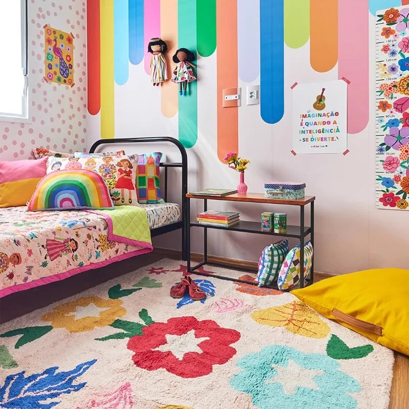 Home Decor Dopamine - سجادة أنيقة على الطراز الاسكندنافي، مُحفزة