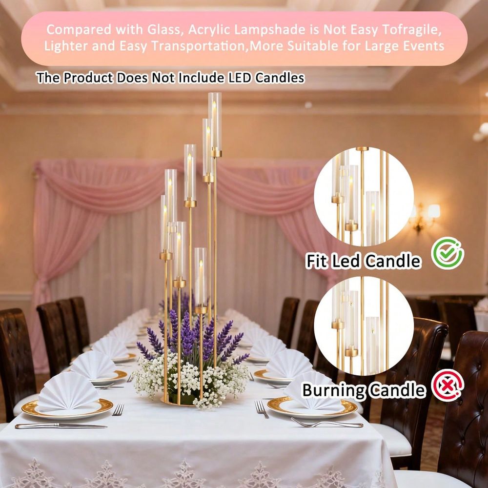 قطعتان من حاملات الشموع الذهبي - مراجعة Home Decor Theme وسعره