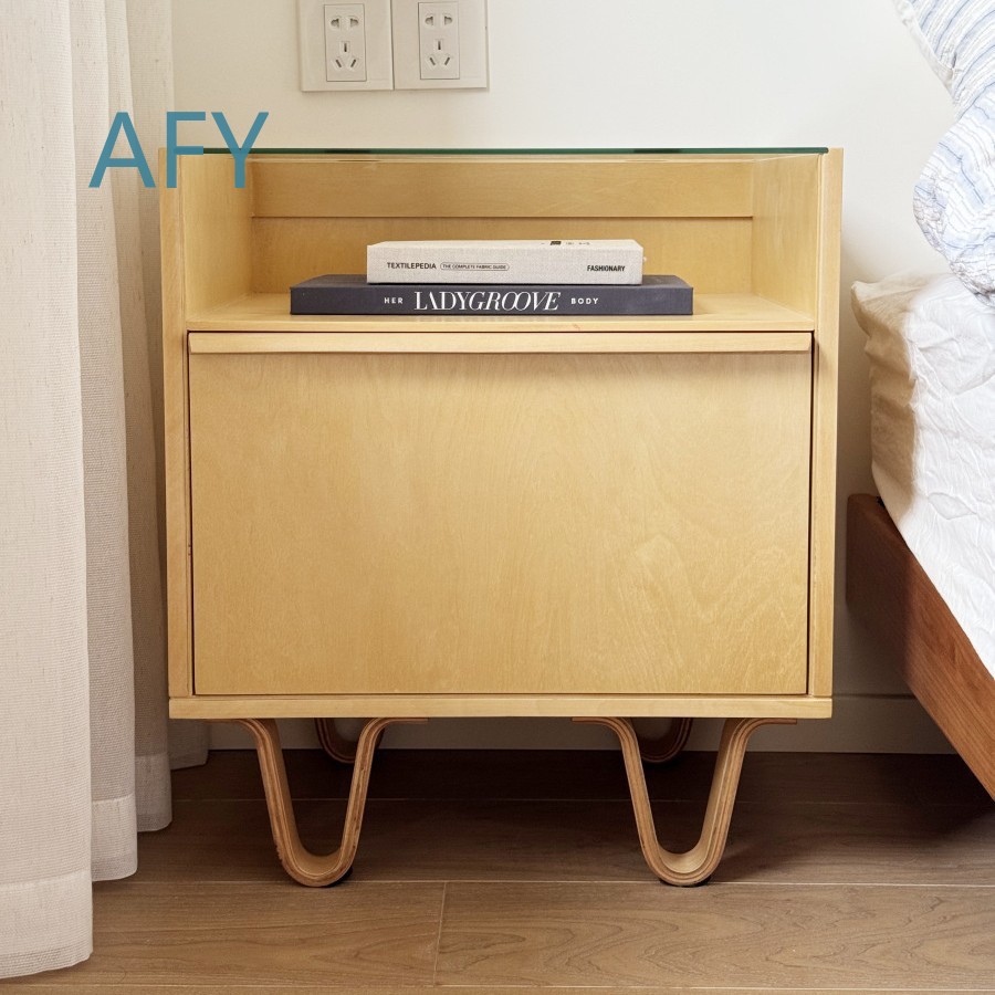 طاولة سرير خشبية صلبة بتصميم ق - مراجعة Muji Home Storage وسعره