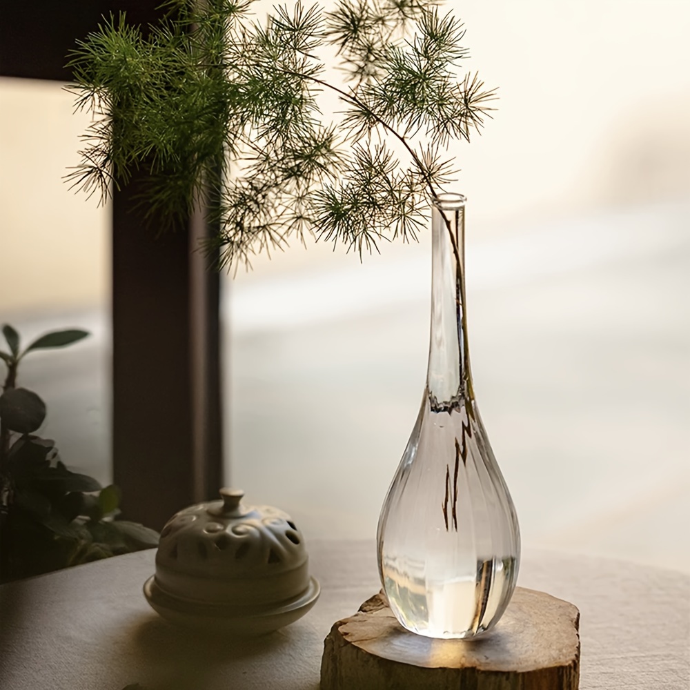 مزهرية زجاجية أنيقة شفافة على  - مراجعة Home Decor Zen Style وسعره