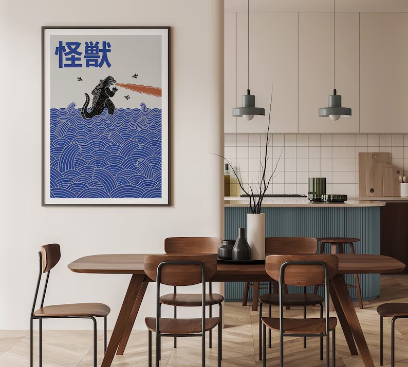 لوحة فنية يابانية معاصرة لطوكي - مراجعة Home Decor Japanese وسعره