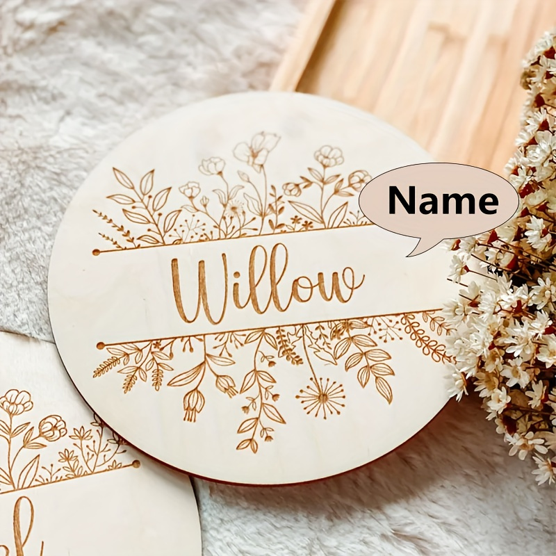 لوحة اسم محفورة بالزهور مخصصة، - مراجعة Home Christmas Decor وسعره