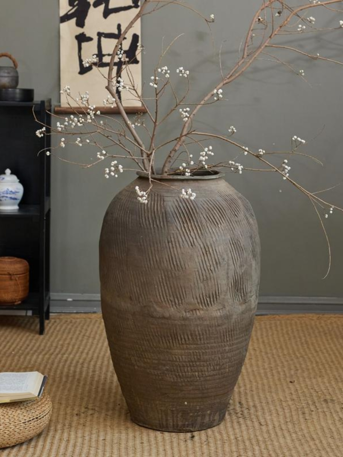 مزهرية زهور كبيرة من التيراكوت - مراجعة Home Decor Zen Style وسعره