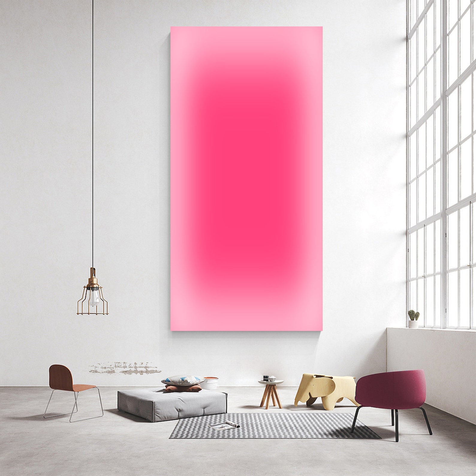 لوحات فنية تجريدية بتدرجات الن - مراجعة Home Decor Dopamine وسعره