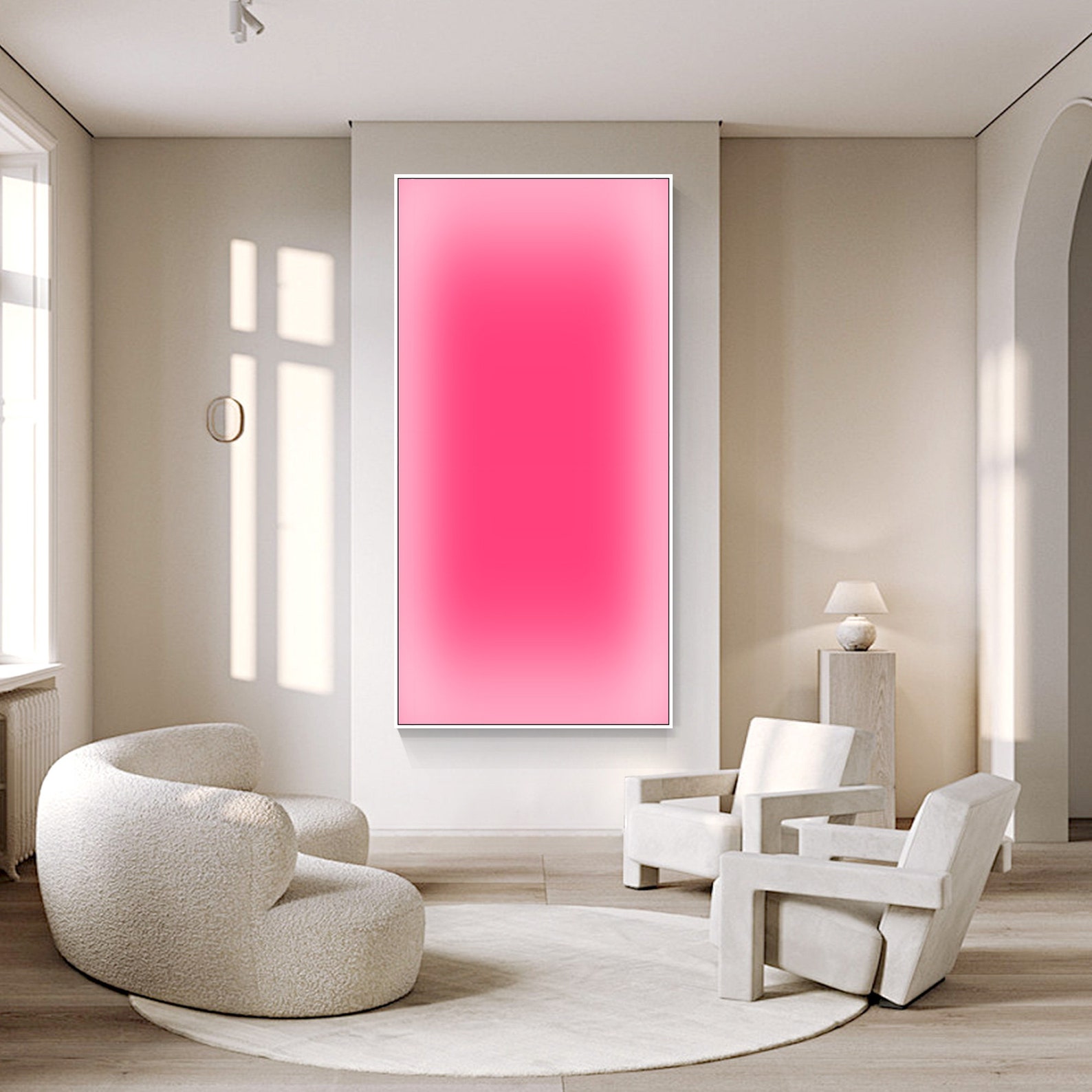 لوحات فنية تجريدية بتدرجات الن - مراجعة Home Decor Dopamine وسعره