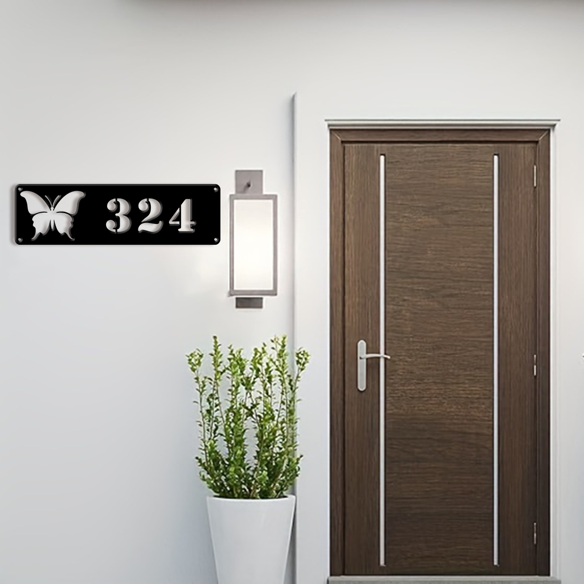 لافتة رقم منزل معدنية مخصصة عل - مراجعة Home Decor Outdoor وسعره