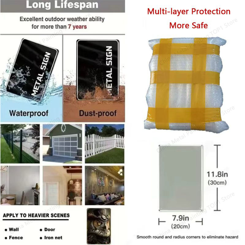 علامات معدنية خمر لوحات معدنية - مراجعة Home Decor Luxury وسعره
