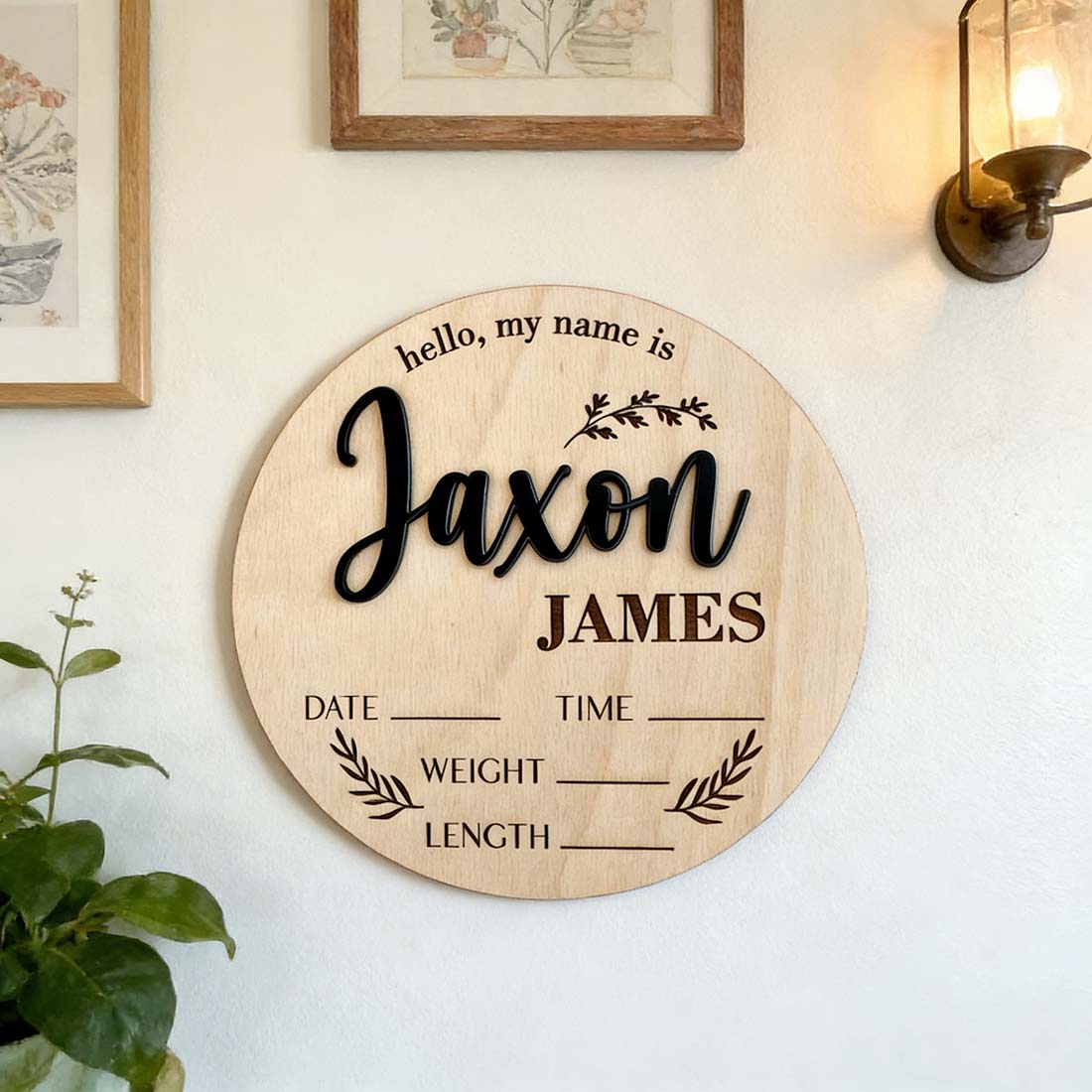 لافتة خشبية مخصصة لإعلان ولادة - مراجعة Home Christmas Decor وسعره