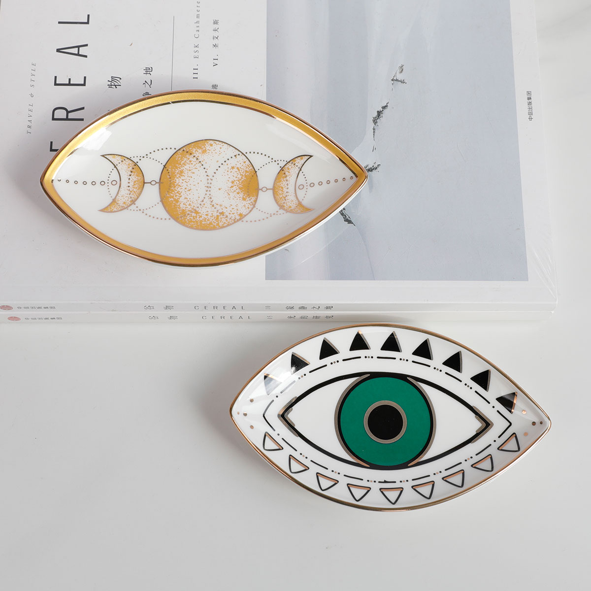 حلية طبق خاتم طبق السيراميك عي - مراجعة Ceramic Trinket Dish وسعره