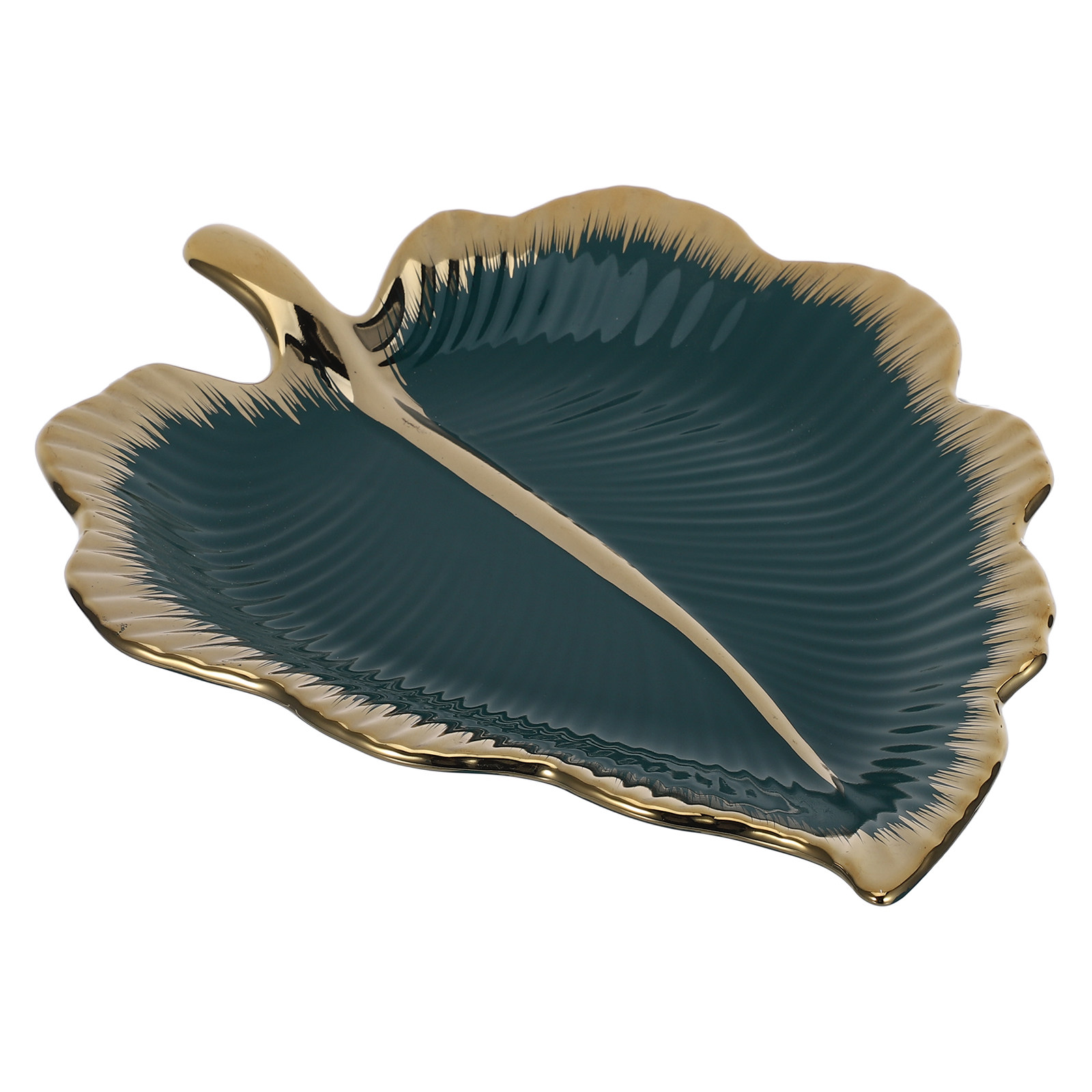 طبق سيراميك على شكل ورقة خضراء - مراجعة Ceramic Trinket Dish وسعره