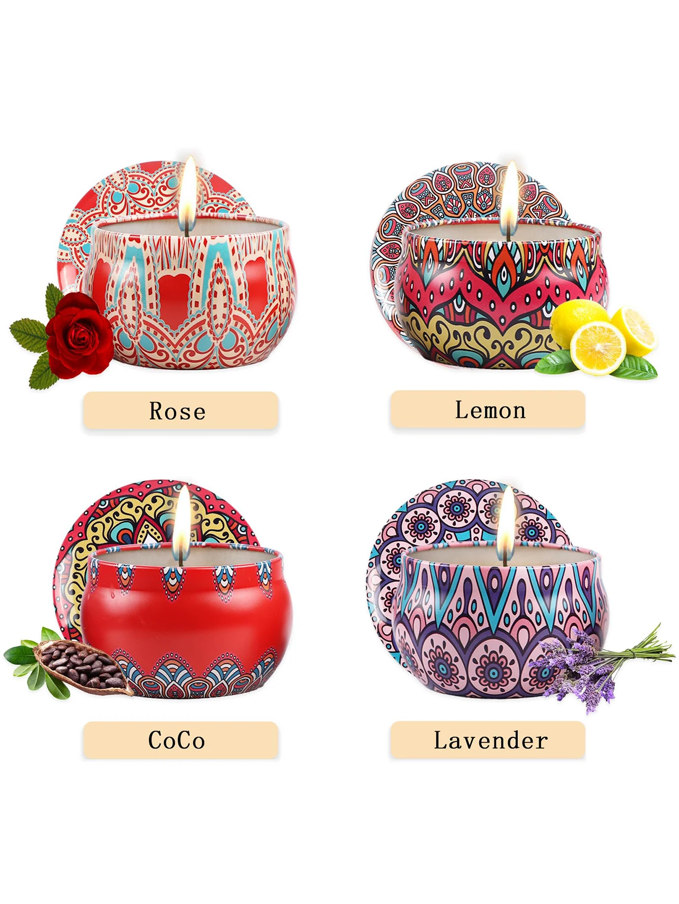 شمع الصويا شمع معطر صندوق هداي - مراجعة Scented Candle Set وسعره