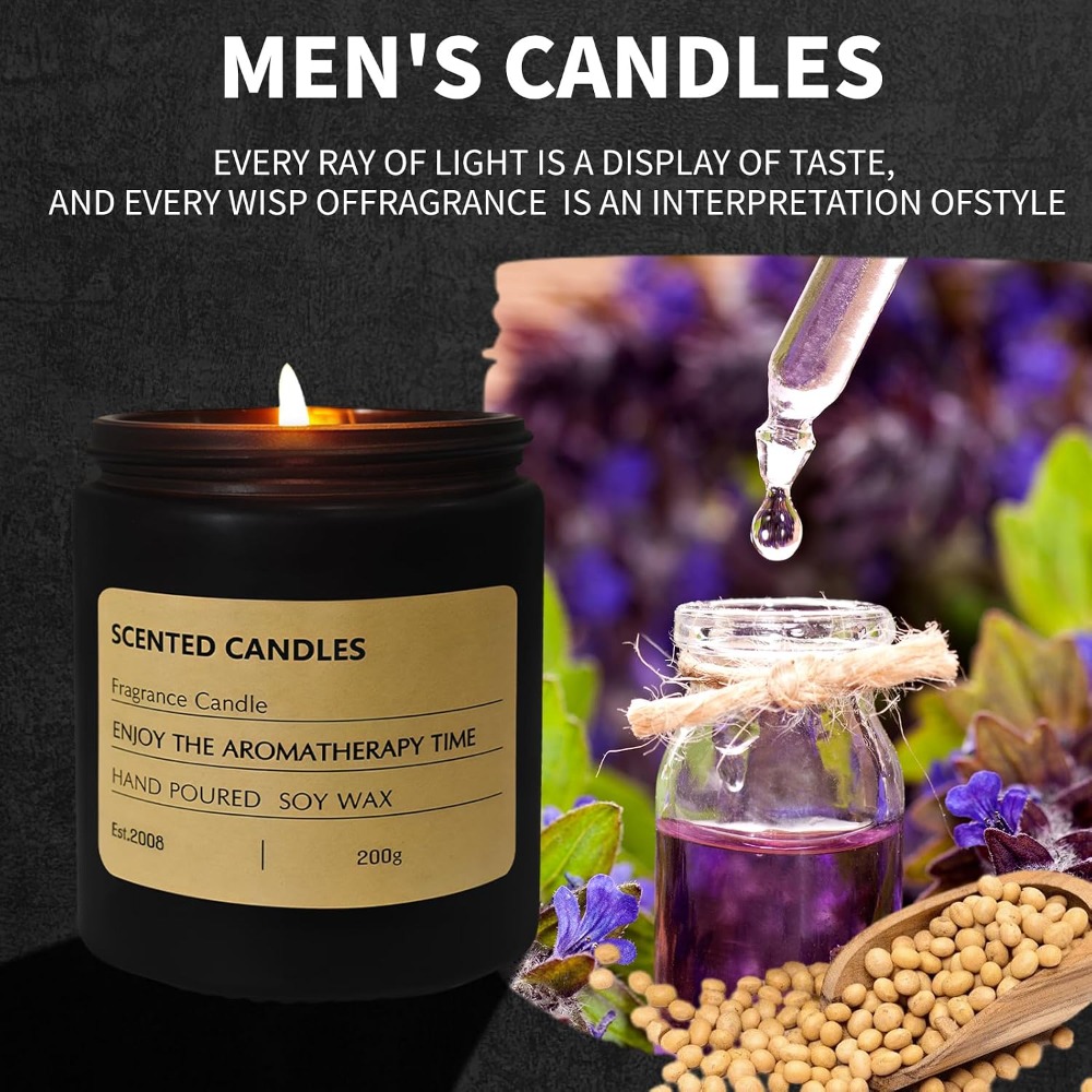 شموع معطرة طويلة الأمد للرجال  - مراجعة Scented Candle Set وسعره