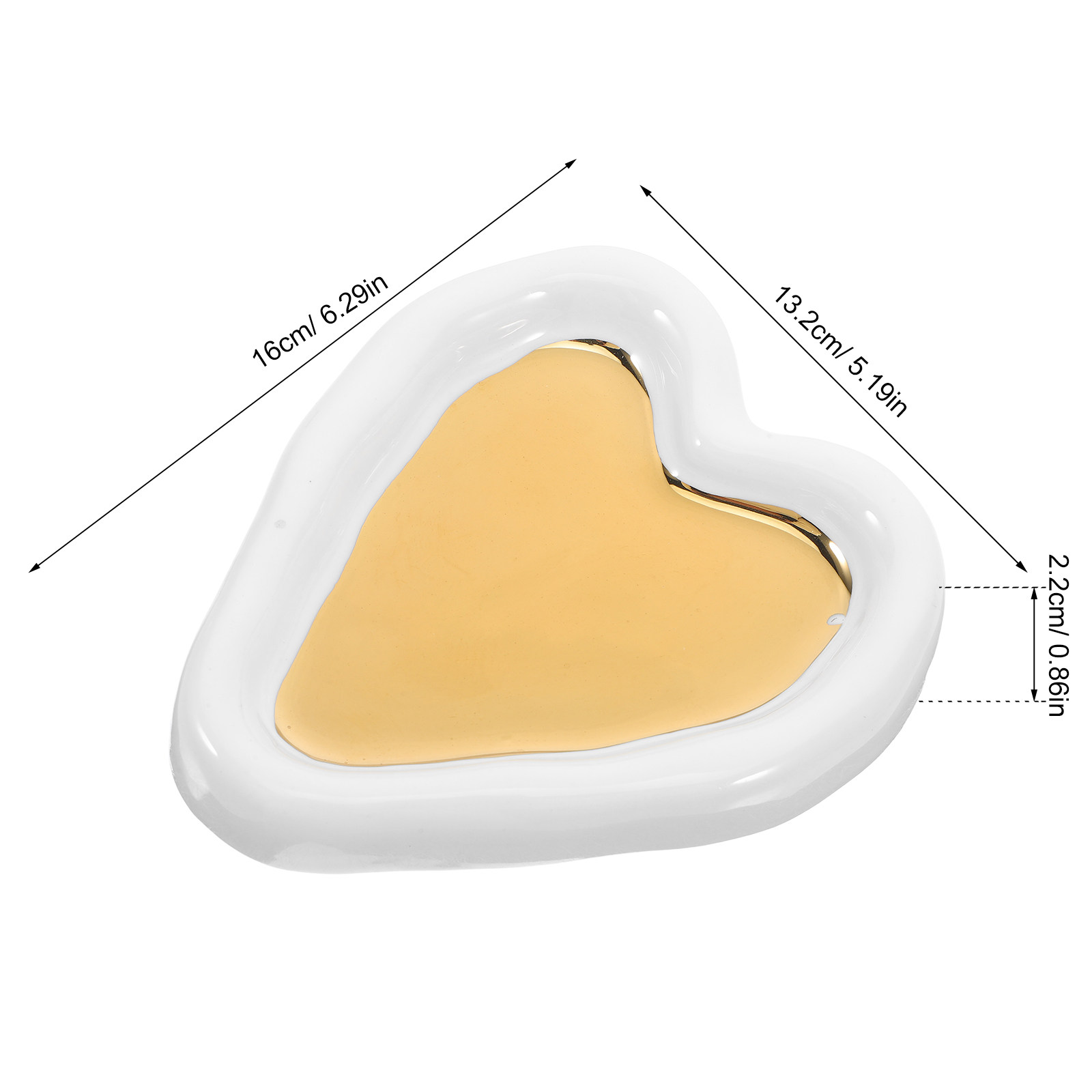 صينية مجوهرات على شكل قلب، طبق - مراجعة Ceramic Trinket Dish وسعره