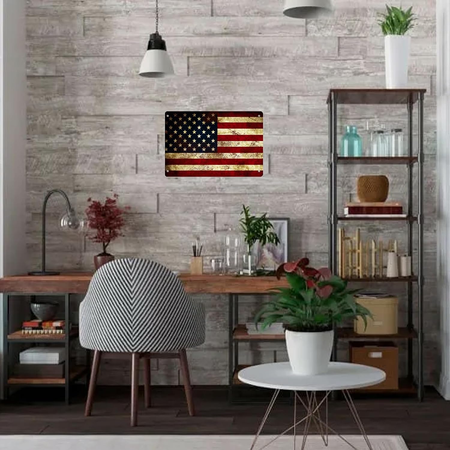 لوحة جدارية معدنية عتيقة بتصمي - مراجعة Home Decor Usa وسعره