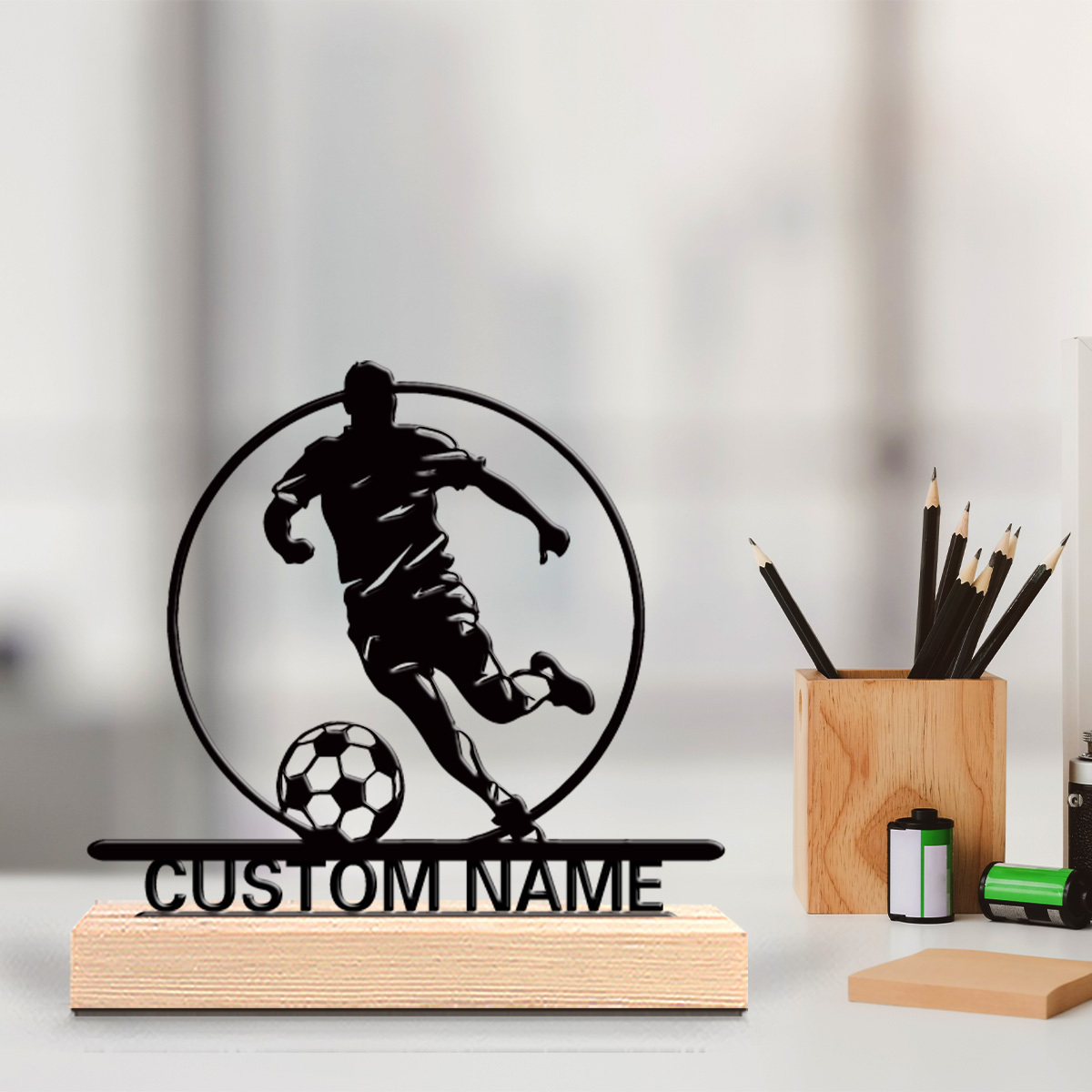 تمثال معدني مخصص للاعب كرة قدم - مراجعة Home Decor Furniture وسعره