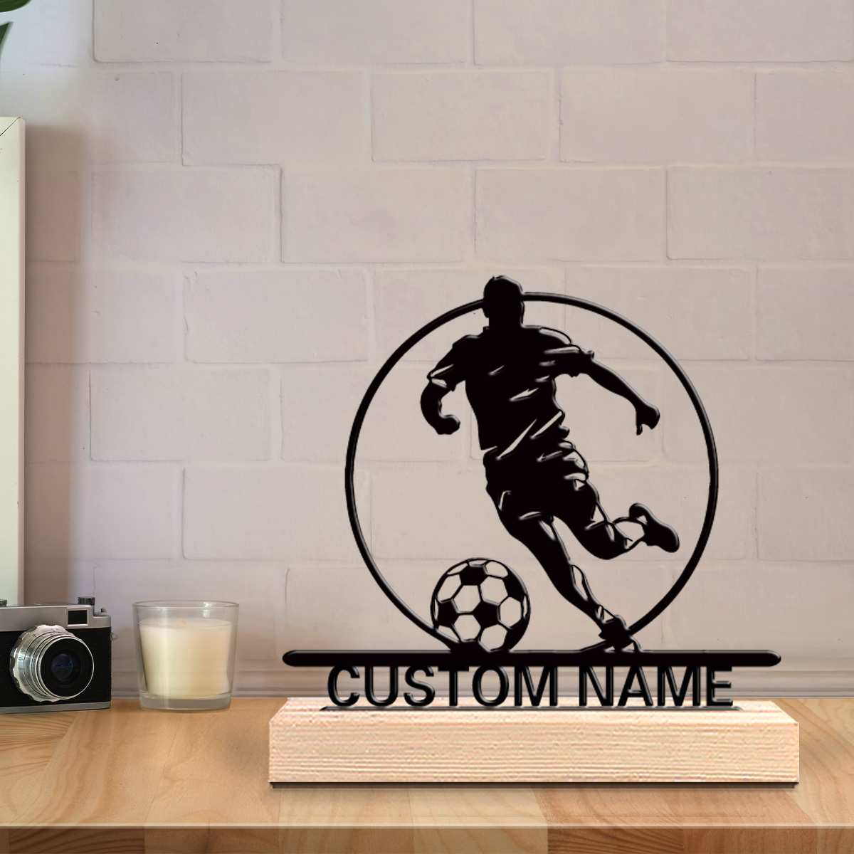 تمثال معدني مخصص للاعب كرة قدم - مراجعة Home Decor Furniture وسعره