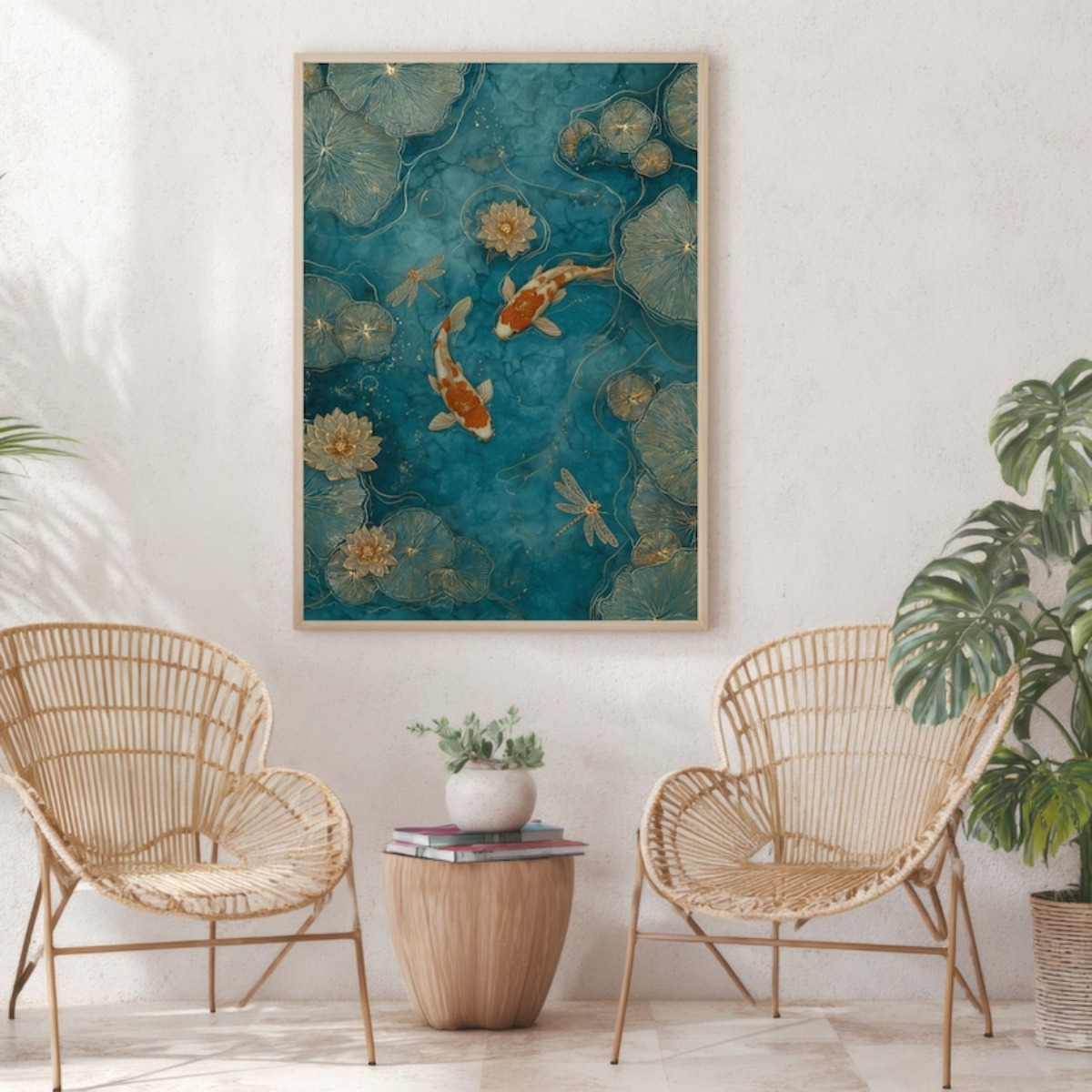 اليابانية كوي الأسماك قماش طبا - مراجعة Home Decor Zen Style وسعره