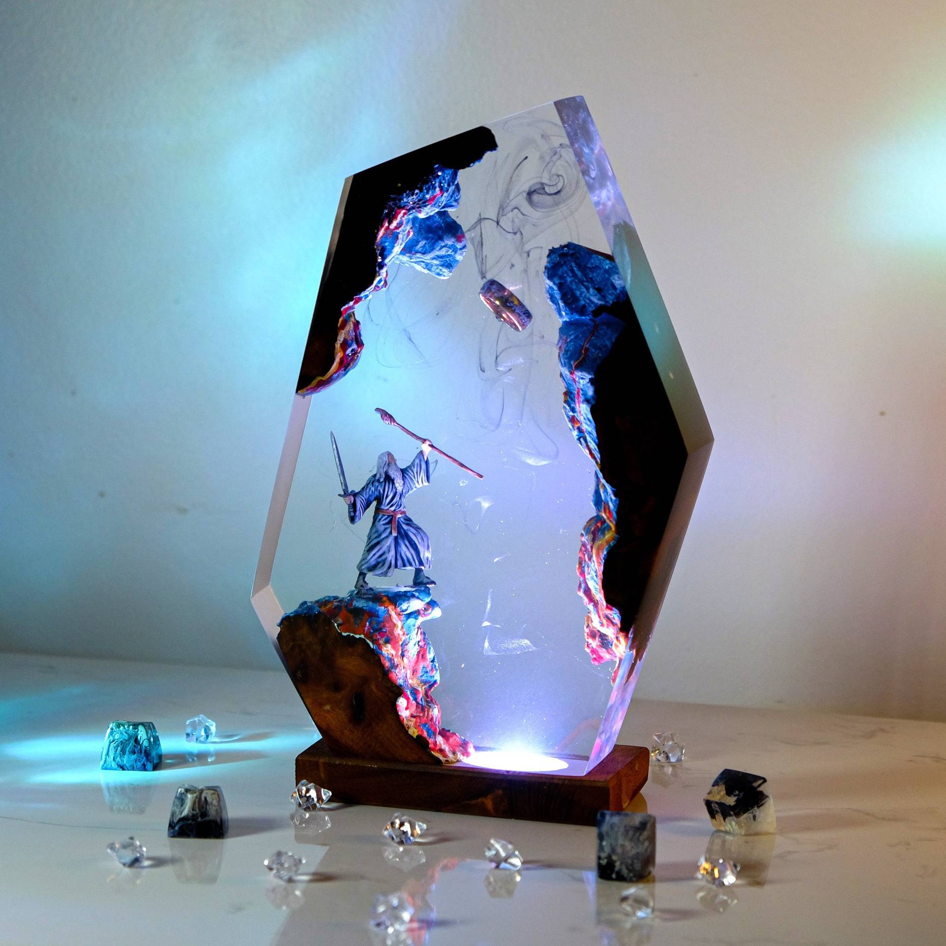 مصباح طاولة على شكل مشهد من في - مراجعة Home Christmas Decor وسعره