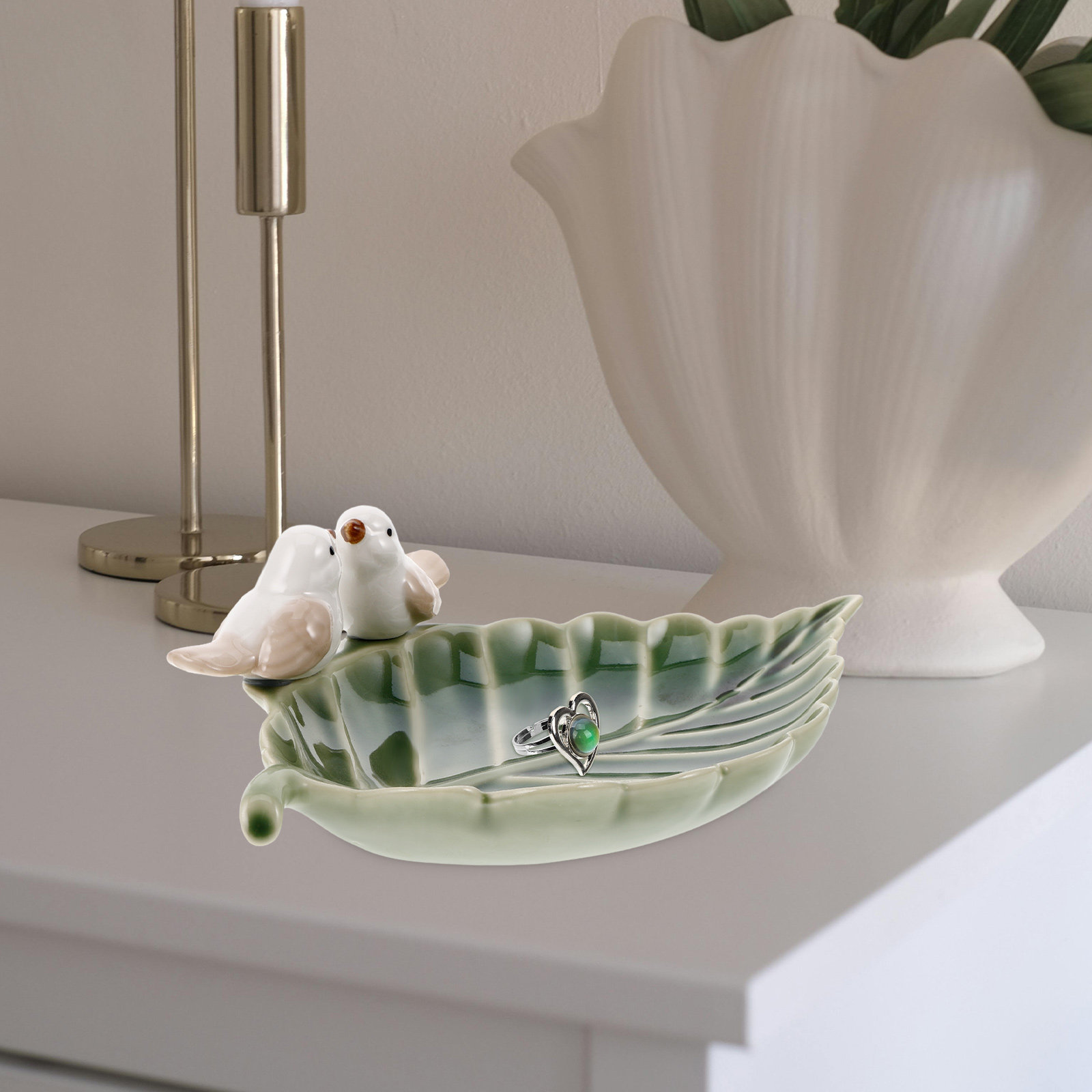 طبق زينة سيراميك بتصميم طائر ع - مراجعة Ceramic Trinket Dish وسعره