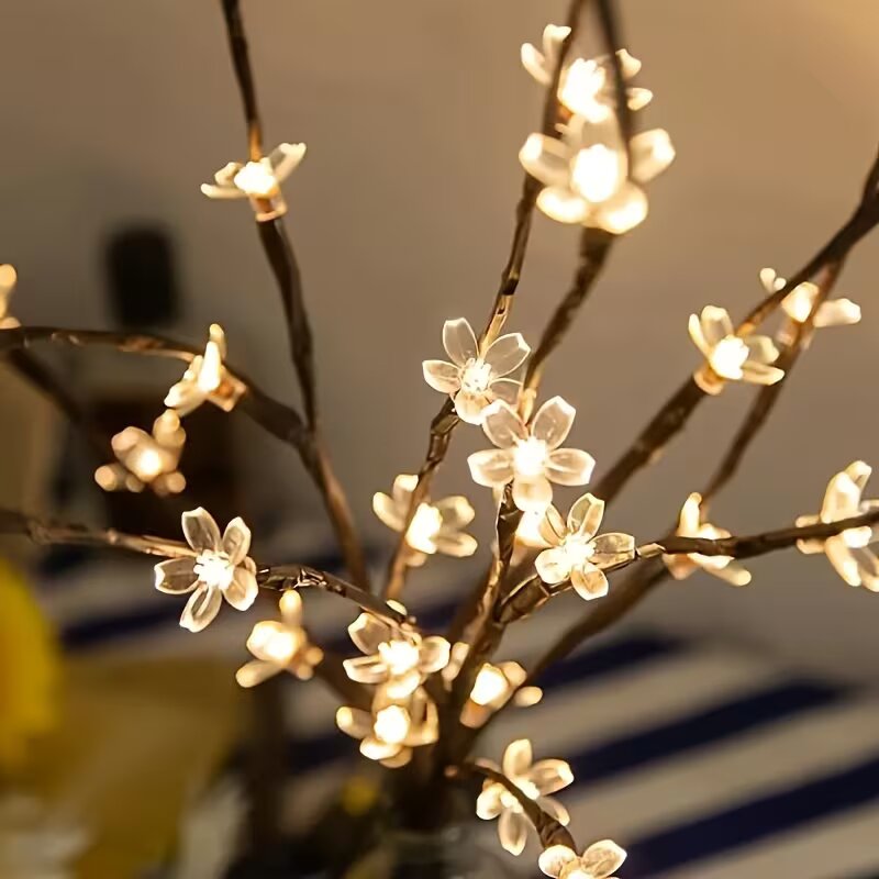 1/2 قطعة إضاءة على شكل فروع شج - مراجعة Home Decor Outdoor وسعره