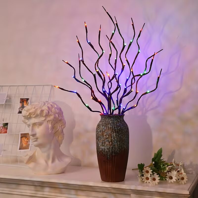1/2 قطعة إضاءة على شكل فروع شج - مراجعة Home Decor Outdoor وسعره