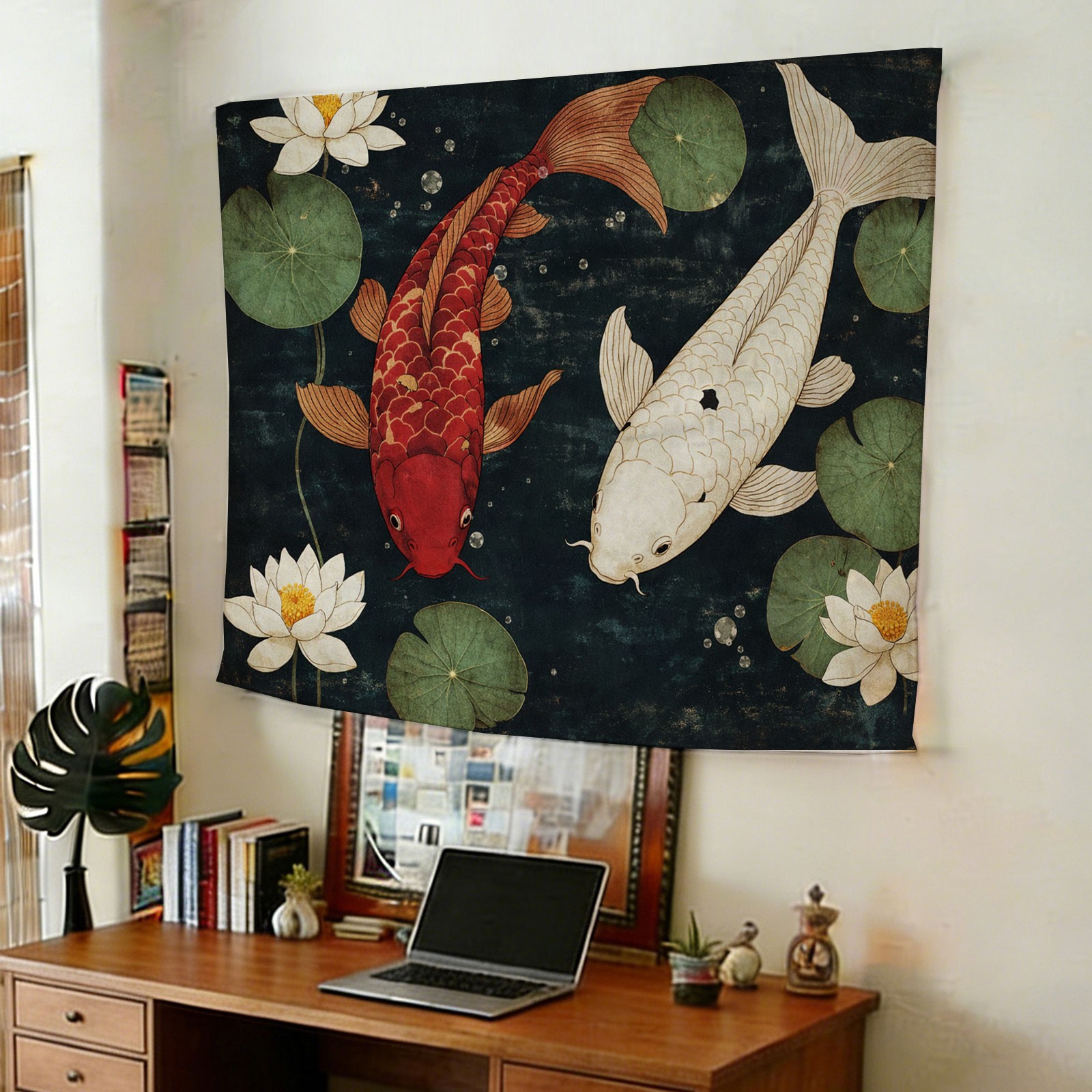 لوحة جدارية فاخرة بتصميم سمكة  - مراجعة Home Decor Zen Style وسعره