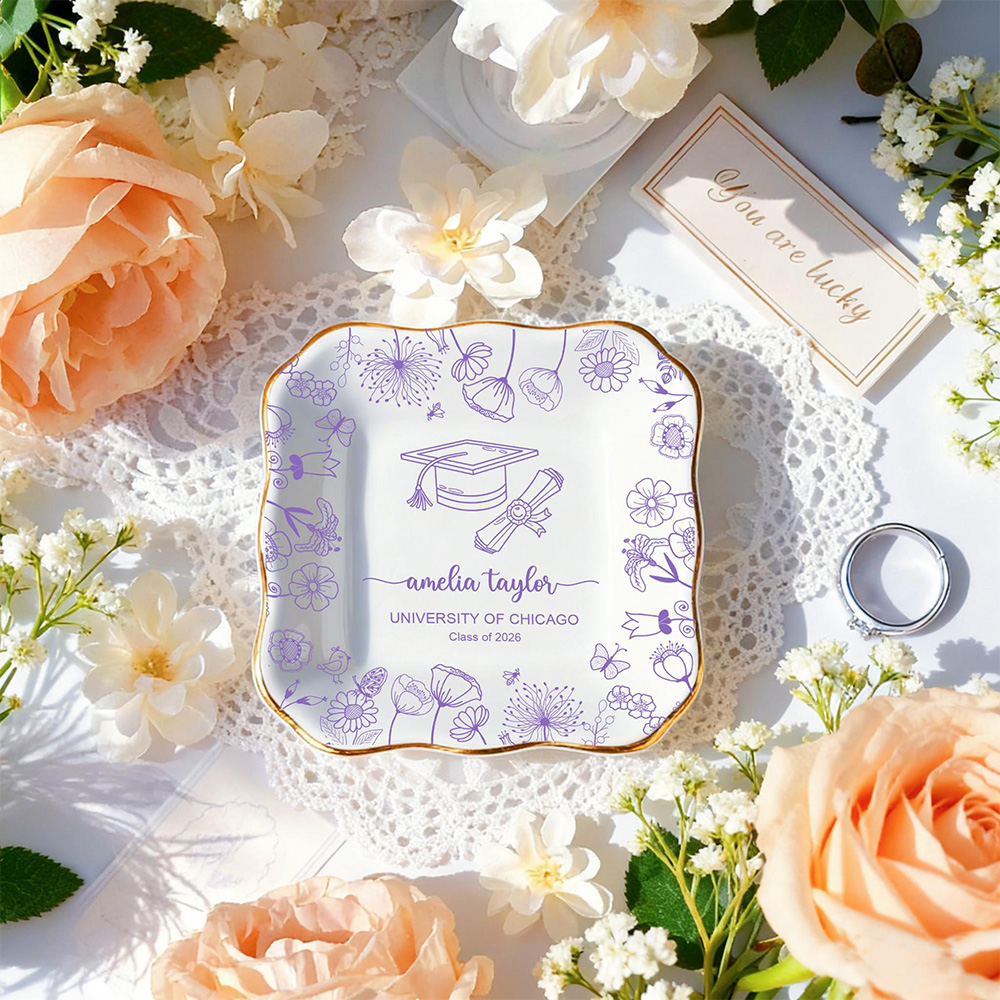 طبق مجوهرات سيراميك مخصص للصور - مراجعة Ceramic Trinket Dish وسعره