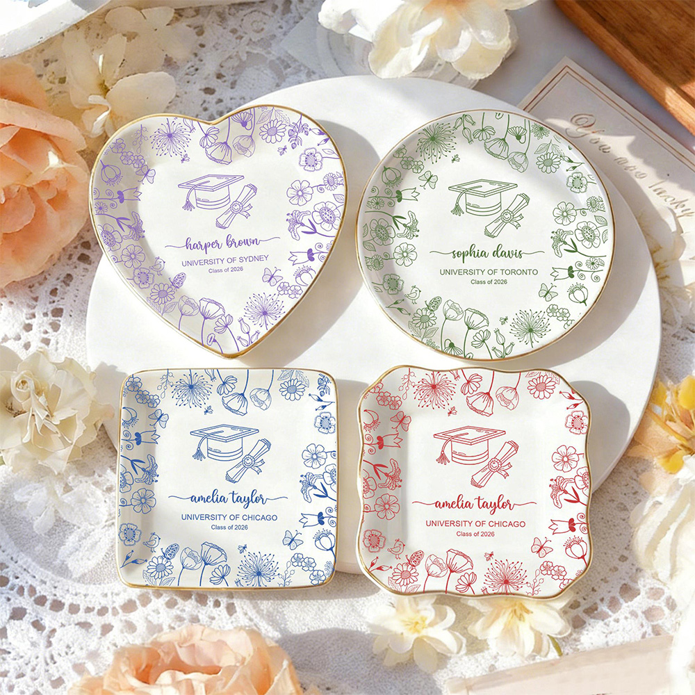 طبق مجوهرات سيراميك مخصص للصور - مراجعة Ceramic Trinket Dish وسعره