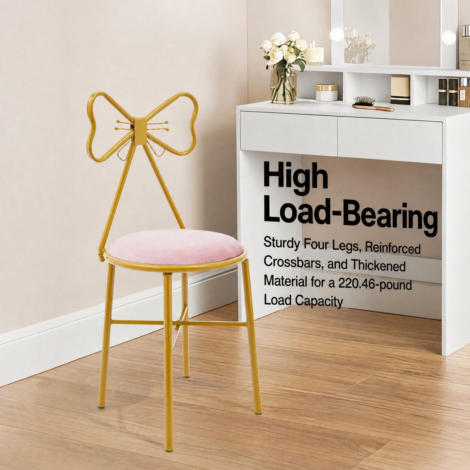 كرسي مكياج بمسند ظهر على شكل ف - مراجعة Home Decor Furniture وسعره