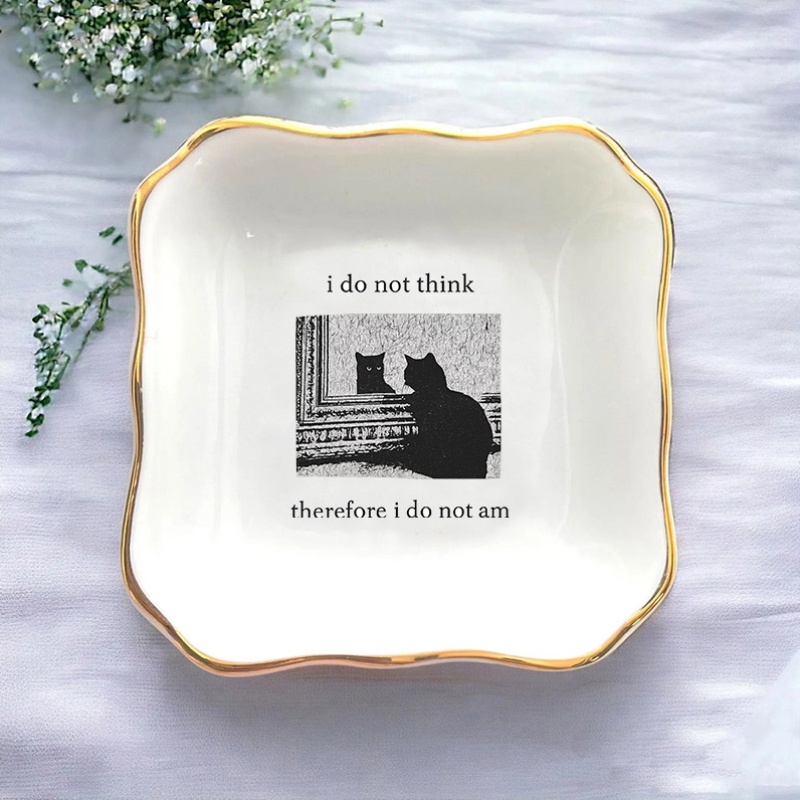 1 قطعة طبق خاتم زفاف بتصميمات  - مراجعة Ceramic Trinket Dish وسعره