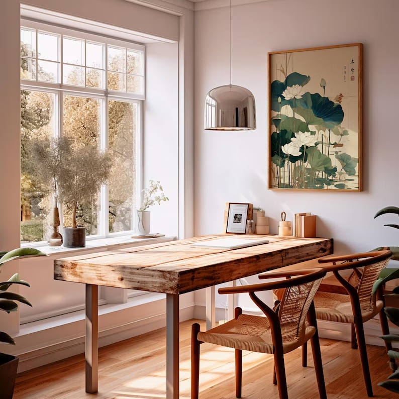 لوحة فنية جدارية على شكل زهرة  - مراجعة Home Decor Japanese وسعره
